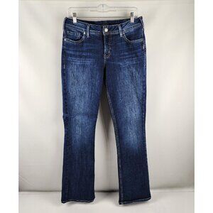 Silver Jeans Co. Jeans Womens 30/33 Blue Elyse Slim Fit Bootcut Denim